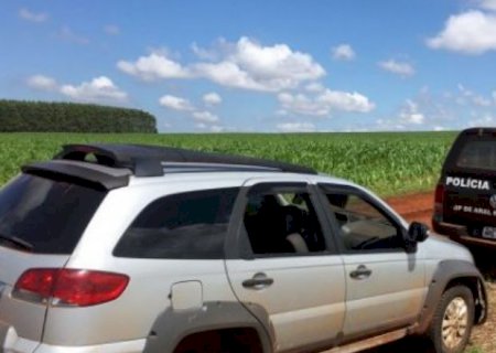 Policia Civil encontra veiculo abandonado em estrada vicinal