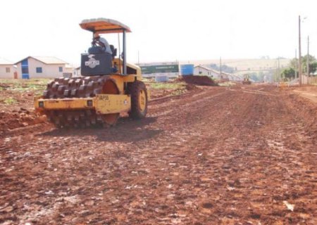 Retomada obras de asfalto do Maior Conjunto Habitacional de Aral Moreira
