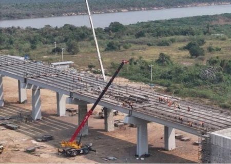 Obras da ponte bioceânica entre Paraguai e Brasil avançam