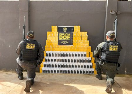 Em Aral Moreira, DOF apreende 130 celulares que seguiam para o Paraná