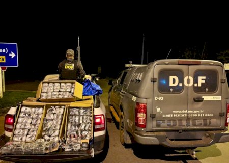 Naviraí: DOF apreende veículo com quase 100 quilos de haxixe em meio a carga de material hospitalar